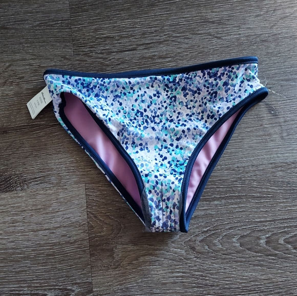 Eddie Bauer Reversible Bikini Bottom Blue and Purple Speckled Size S (7-8) - Picture 1 of 5